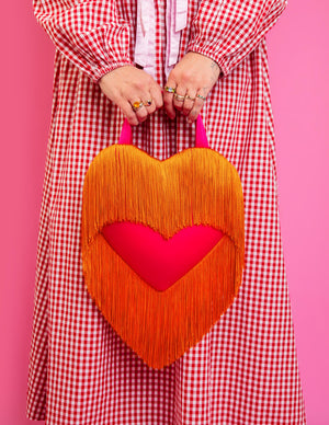 Fruit Salad - Mini Love Bomb Fringe Heart Bag