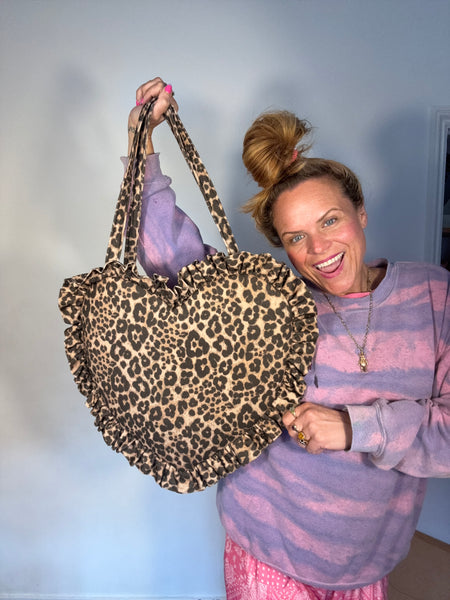 Pleasure - Love Bomb Leopard Print Heart Bag (PRE-ORDER for delivery mid to end June)