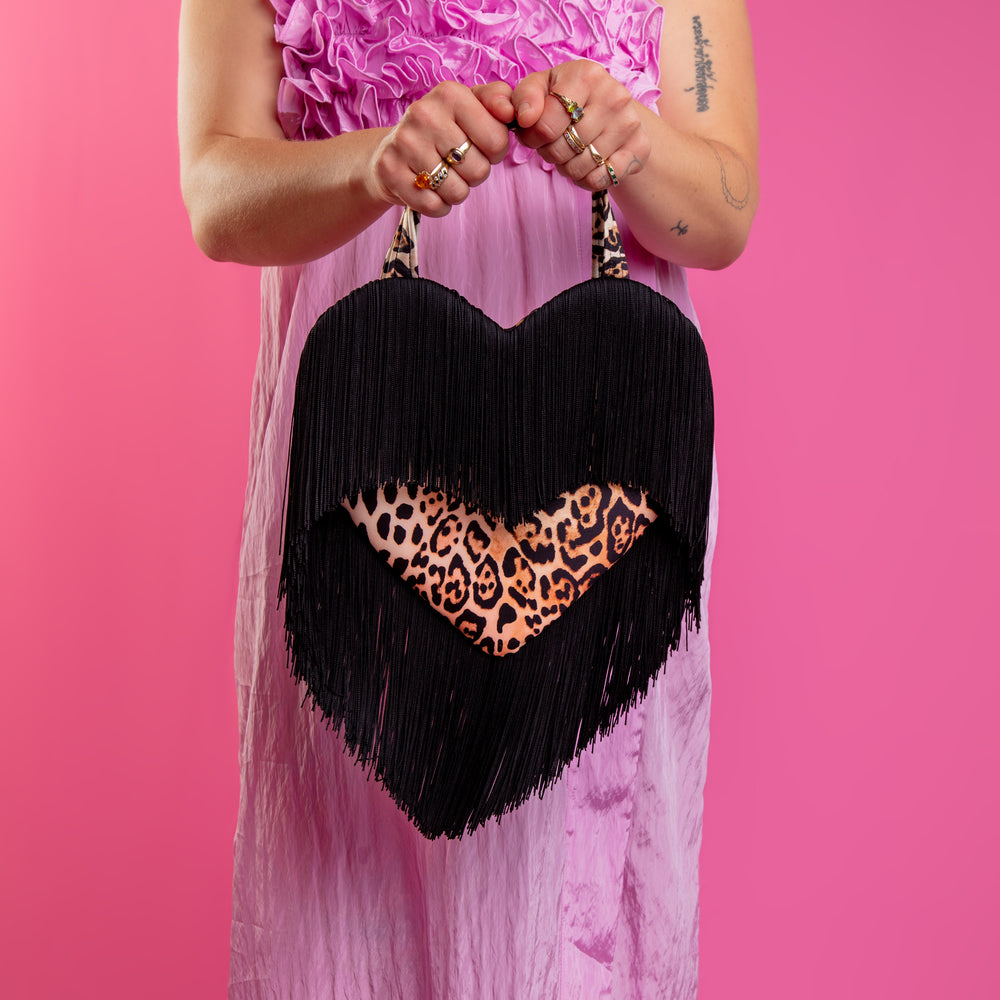 Queenie - Mini Love Bomb Fringe Heart Bag (Pre Order 3-4 Weeks)