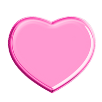 Pink heart-shaped object on a black background