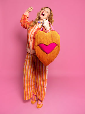 Fruit Salad - Mini Love Bomb Fringe Heart Bag