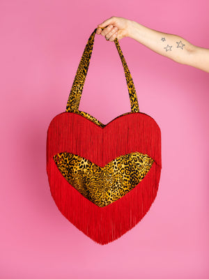 Dita - Maxi Fringe Love Bomb Heart Bag