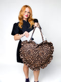 Laptop Love Bomb Leopard Print Frill Heart Bag (Pre Order for December)