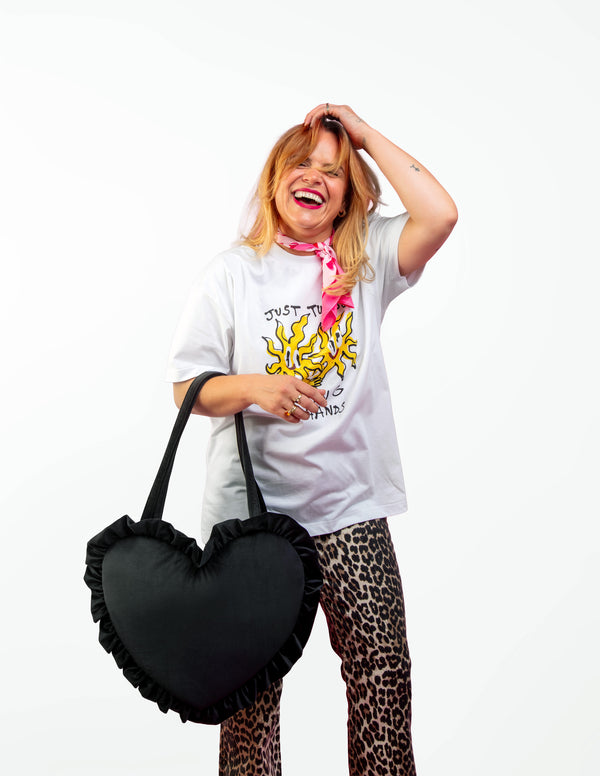 Queen B - Velvet Mini and Maxi Love Bomb Heart Bag