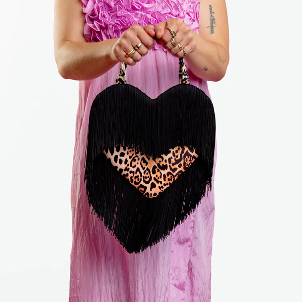 Queenie - Love Bomb Fringe Heart Bag