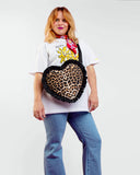 The Leopard Cross Body Love Bomb Heart Bag (pre order for mid December)